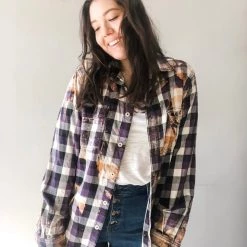 Envy Upcycle Clothing Run DMC Silhouette Vintage Tee Flannel