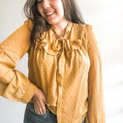 Listicle Clothing Kitty Tie Blouse