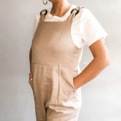 In Loom Coconut Shell Overalls