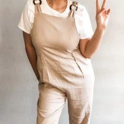 In Loom Coconut Shell Overalls