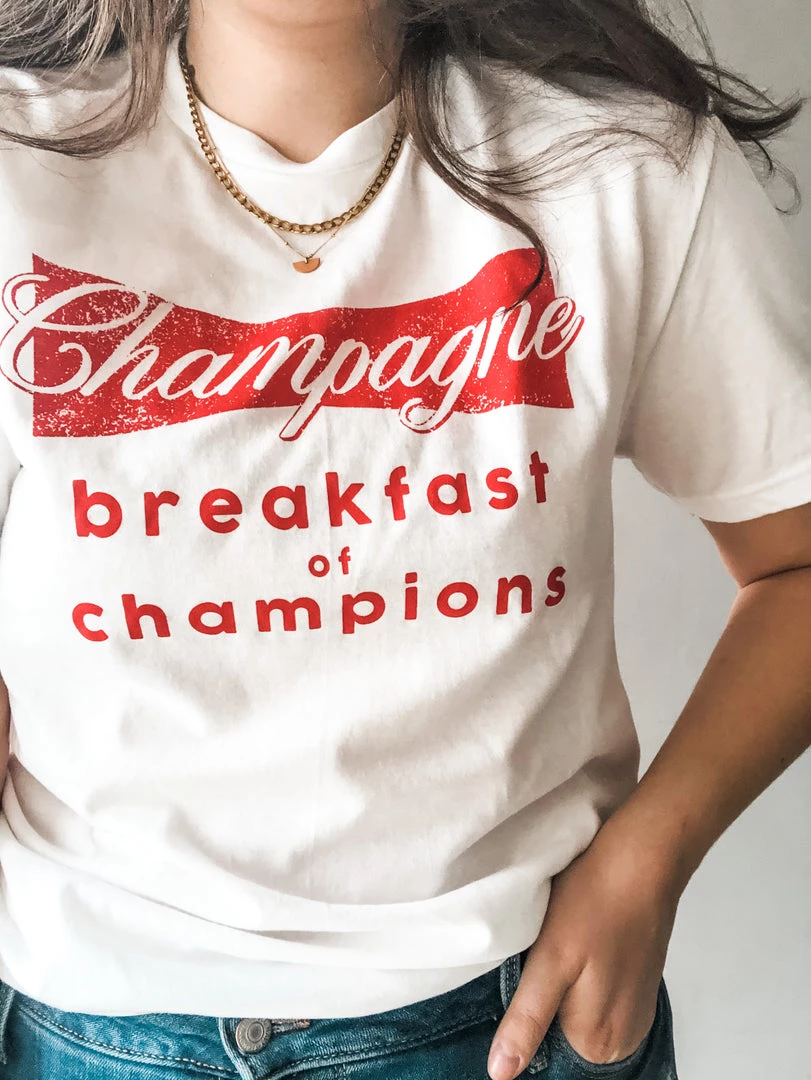 Blume + Co. Clothing Champagne Breakfast Tee 3 Blume + Co. Clothing Champagne Breakfast Tee