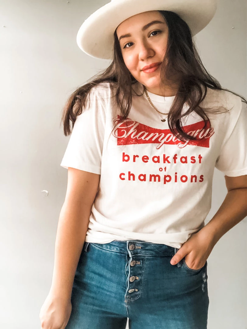 Blume + Co. Clothing Champagne Breakfast Tee 4 Blume + Co. Clothing Champagne Breakfast Tee