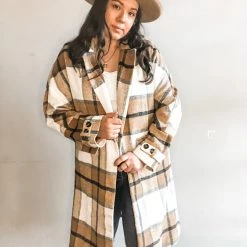 Listicle Clothing Berkely Plaid Coat