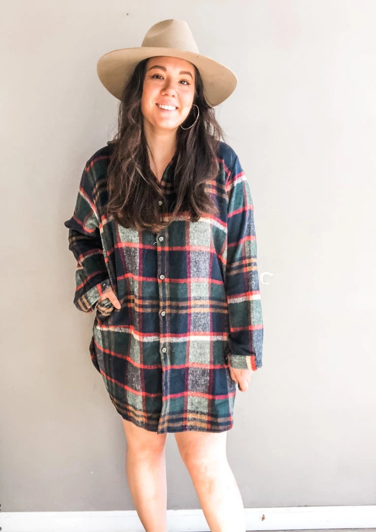 Adora Bad Attitude Flannel Shirt Dress Clothing 10 Adora Bad Attitude Flannel Shirt Dress Clothing