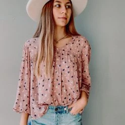 Lush Clothing Made About Mauve Top
