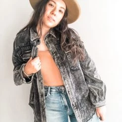 POL Clothing Jane Corduroy Shacket