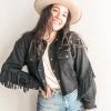 Mable Feelin Fringe Suede Jacket