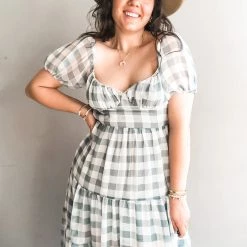 Mable Waverly Gingham Midi Dress