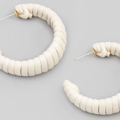 Fame Accessories Lena Leather Hoop Clothing