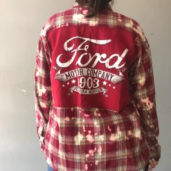 Envy Upcycle Ford Vintage Tee Flannel Clothing