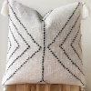 Bali Harvest Clothing Cream Geometric Tassel Throw Pillow Cover
