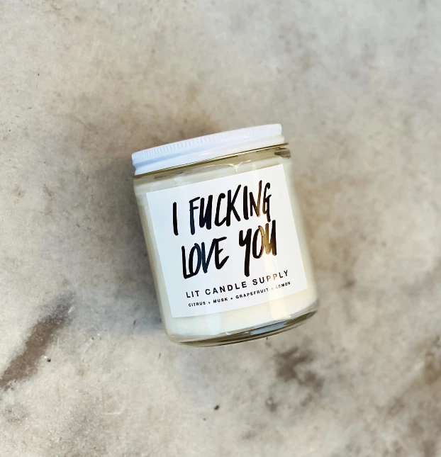 Lit Candle Supply Clothing I Fucking Love You Candle 2 Lit Candle Supply Clothing I Fucking Love You Candle