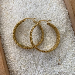 Bracha Braid Large Hoops Clothing