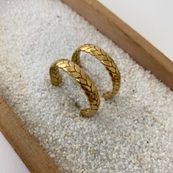 Bracha Braid Large Hoops Clothing