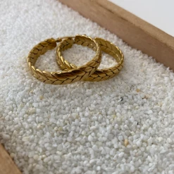 Bracha Braid Large Hoops Clothing