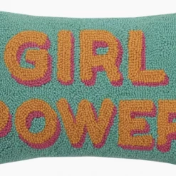 Peking Handicraft Girl Power Hook Pillow Clothing