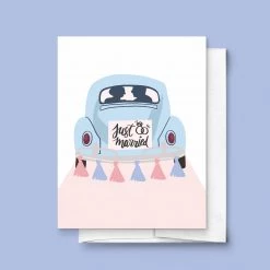 Parcel Island Newlywed Beetle Card