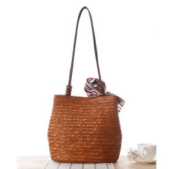 ROMSHE Seaside Beaded Straw Bag