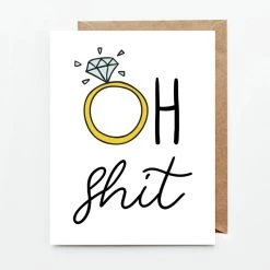 Oh Happy Kay Designs New Arrivals Oh Shit Engagement Card