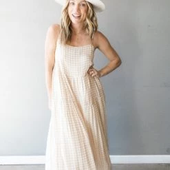 Lush Clothing Tawny Gingham Dress