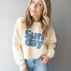 Project Social T Clothing Crew Cropped Sweatshirt