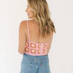 Le Lis Chasing Sunsets Crochet Crop Tank New Arrivals