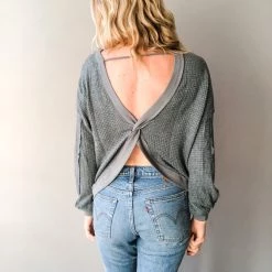 In Loom Clothing Sunday Morning Waffle Knit Top