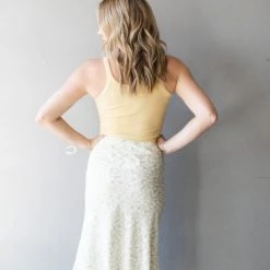 Audrey 3+1 Clothing Lighten Up Midi Slip Skirt