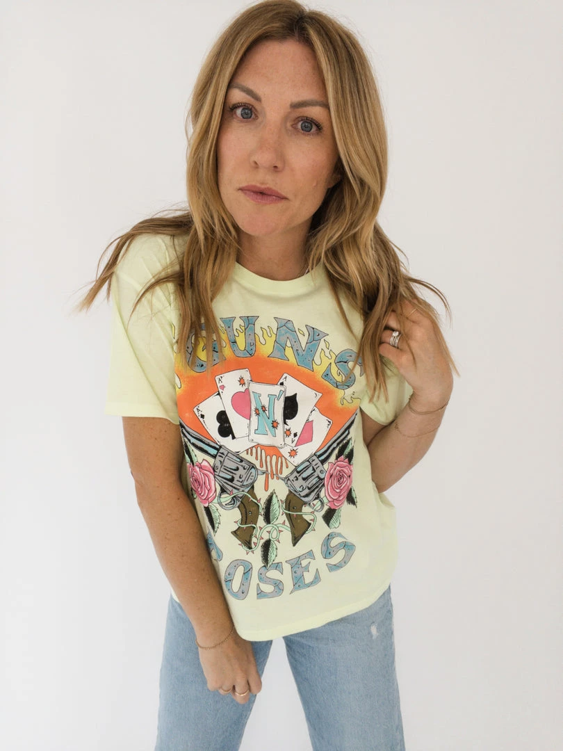Daydreamer Guns N' Roses Cards Boyfriend Tee New Arrivals 4 Daydreamer Guns N' Roses Cards Boyfriend Tee New Arrivals