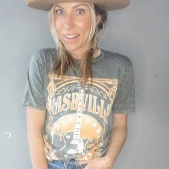 Lotus Fashion Nashville Music City Graphic Tee Clothing
