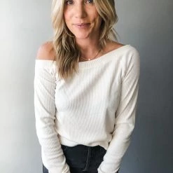 Chaser Brand Clothing Chaser Off Shoulder Rib Raglan Pullover