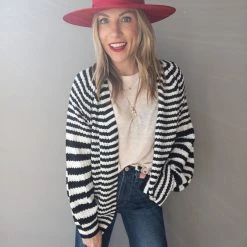 Daphne Lo Illusion Striped Cardigan