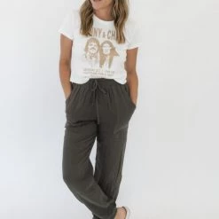 Pinch Point Dume Washed Cotton Joggers Clothing