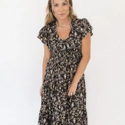 Pinch Midnight Blooms Midi Dress