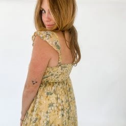 In Loom New Arrivals Fields Of Gold Midi Dress