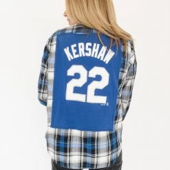Frayed Black + Blue Plaid Kershaw Flannel Clothing