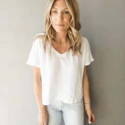 Project Social T Clothing Let It Glow V Neck Tee