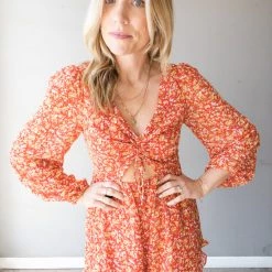 Lush Clothing Ruby Floral Romper