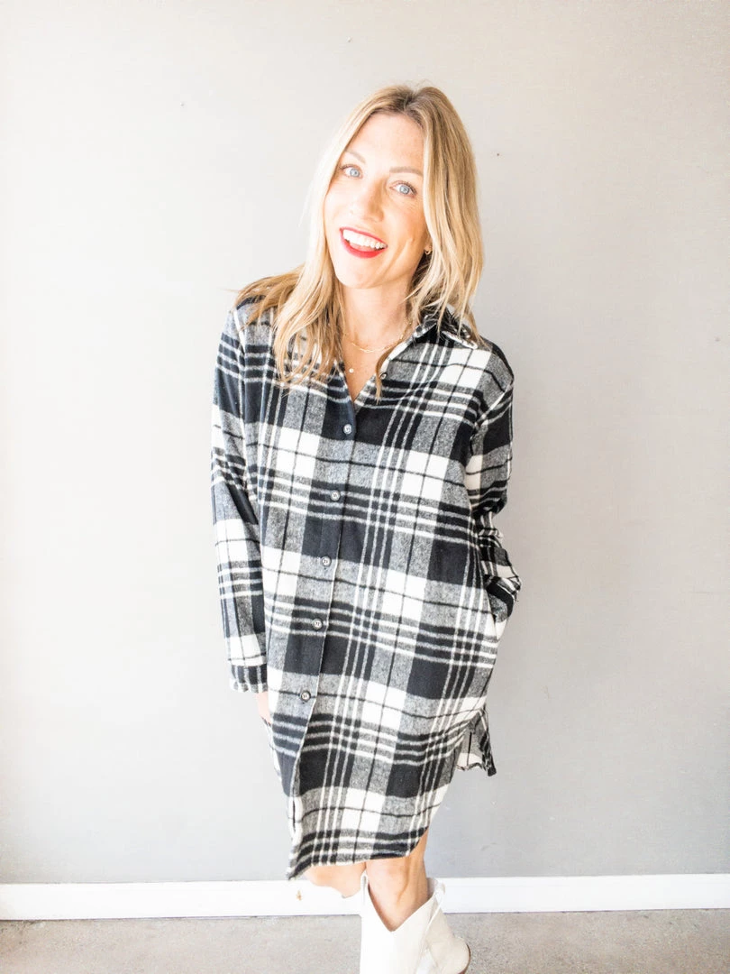 Adora Bad Attitude Flannel Shirt Dress Clothing 2 Adora Bad Attitude Flannel Shirt Dress Clothing