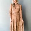 In Loom Autumn Gold Midi Dress Clothing
