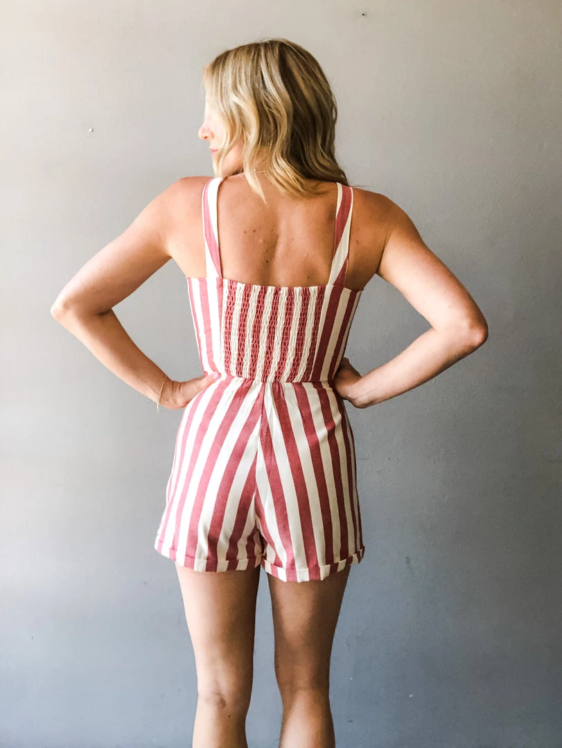Dress Forum Clothing It's A Win Striped Romper 4 Dress Forum Clothing It's A Win Striped Romper