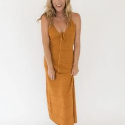 Lush Desert Tripper Knit Maxi Dress