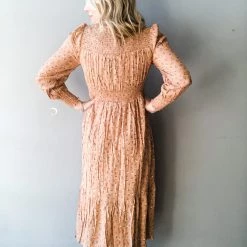 In Loom Autumn Gold Midi Dress Clothing