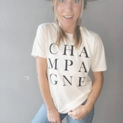 Lotus Fashion Champagne Graphic Tee Clothing