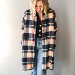 Adora Bad Attitude Flannel Shirt Dress Clothing