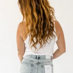 Chaser Brand Chaser Linen Raw Edge Muscle Tank