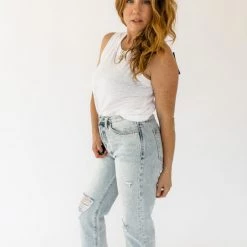 Chaser Brand Chaser Linen Raw Edge Muscle Tank