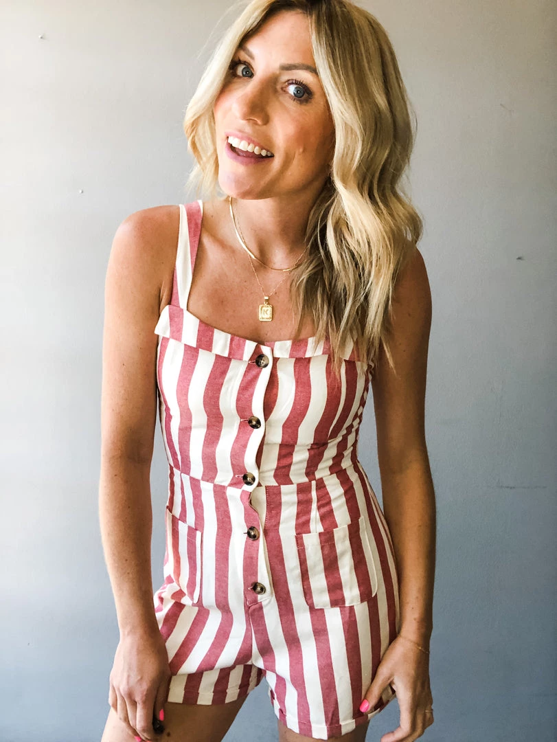 Dress Forum Clothing It's A Win Striped Romper 7 Dress Forum Clothing It's A Win Striped Romper