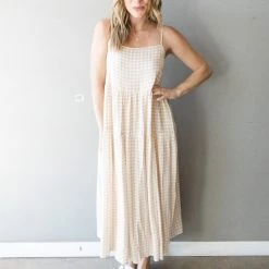 Lush Clothing Tawny Gingham Dress