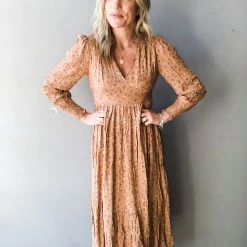 In Loom Autumn Gold Midi Dress Clothing
